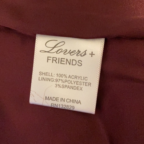 Lovers + Friends Deep Burgundy/Wine Faux Fur Jacket - Picture 12 of 13